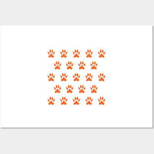 Orange Tiger Paw Posters and Art